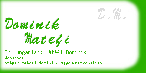 dominik matefi business card
